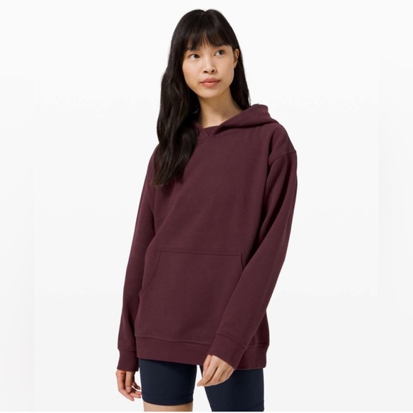 Lululemon all yours hoodie burgundy size 8 - Picture 3 of 5